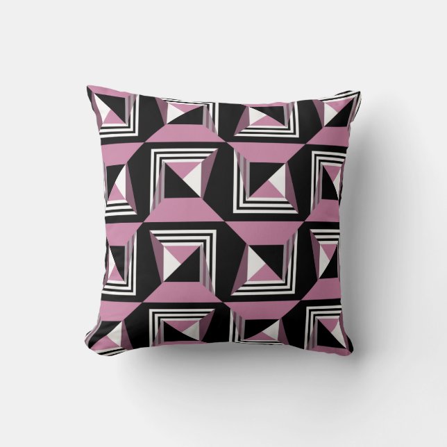 Seamless modern squares pattern cushion (Front)