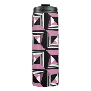 Seamless modern squares pattern thermal tumbler