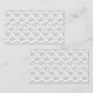 Seamless Monochrome Botanical Pattern Business Card