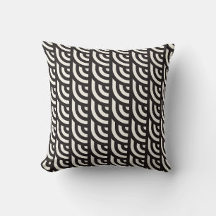 Seamless monochrome geometric pattern. Abstract st Cushion