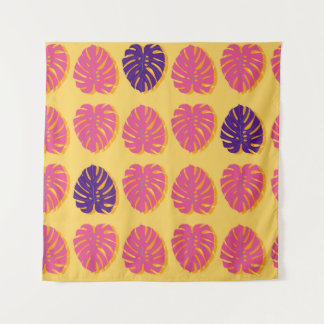 Seamless Monstera Hawaiian tropical plant design i Tapestry