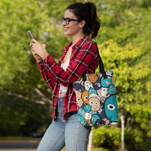 Seamless monsters tote bag