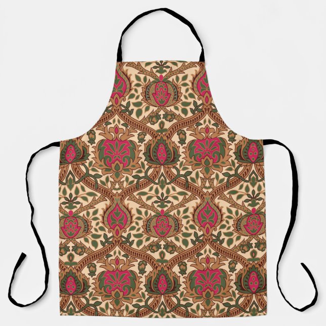 seamless mughal motif bunch  pattern background    apron (Front)