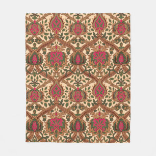 seamless mughal motif bunch pattern background fleece blanket