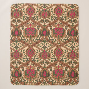 seamless mughal motif bunch pattern background sherpa blanket