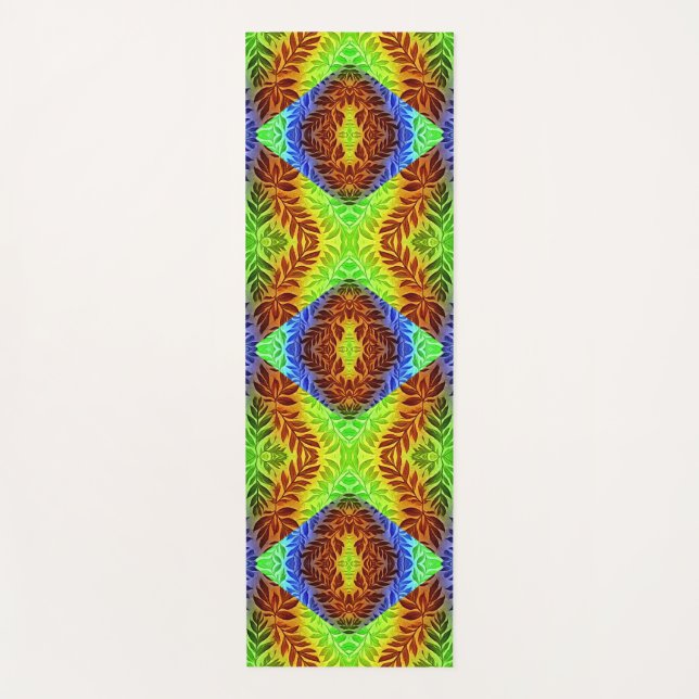 Seamless Multicolor Yoga Mat with new pattern (Front)