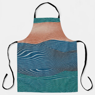 Seamless natural landscape hill pattern. Horizonta Apron