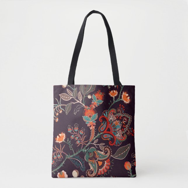 Seamless nature pattern. Background with big decor Tote Bag (Front)