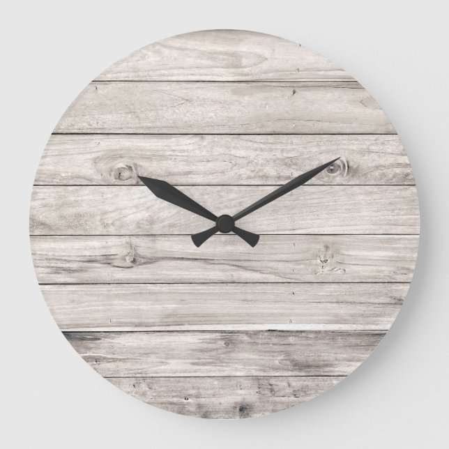 Seamless Old Wood: Textured Wall Background Large Clock (Front)