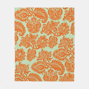 Seamless orange background texture fleece blanket