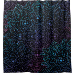 Seamless oriental arabesque pattern. Laced decorat Shower Curtain