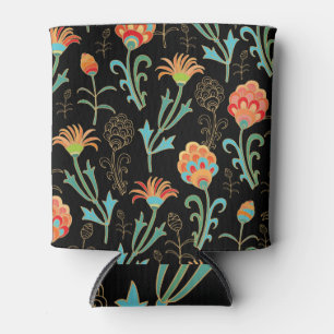 Seamless Oriental Floral Elegance Can Cooler