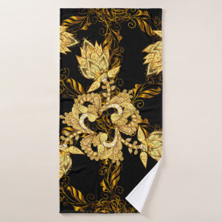 Seamless oriental ornament in the style of baroque bath towel
