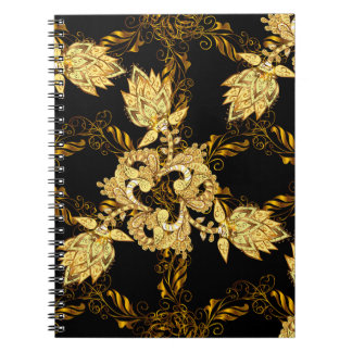 Seamless oriental ornament in the style of baroque notebook