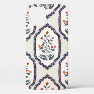 Seamless oriental vintage ornament with flower bra iPhone 12 case
