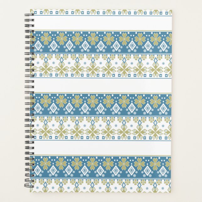 Seamless ornamental decor ornate folk  planner (Front)
