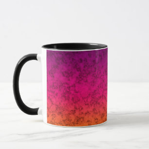 Seamless ornamental marble gradient pink purple ye mug