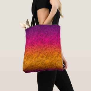 Seamless ornamental marble gradient pink purple ye tote bag