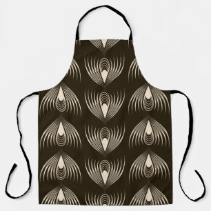 Seamless ornamental pattern. Repeating monochrome Apron