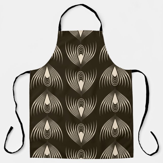 Seamless ornamental pattern. Repeating monochrome  Apron (Front)