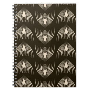 Seamless ornamental pattern. Repeating monochrome  Notebook