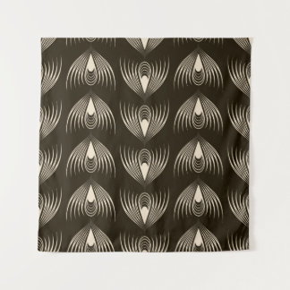 Seamless ornamental pattern. Repeating monochrome  Tapestry