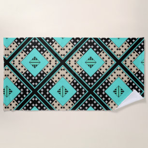 Seamless ornamental retro moroccan arabic vintage beach towel