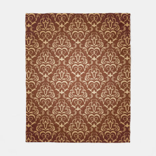 Seamless ornamental wallpaper, floral pattern, ill fleece blanket