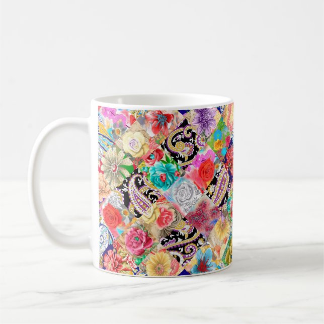 Seamless oxide metallic texture of fish scales, fi coffee mug (Left)