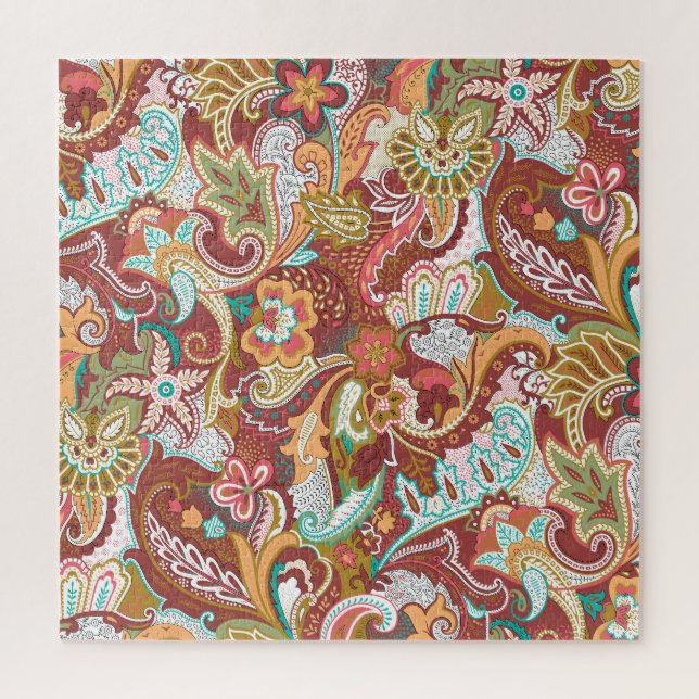 Seamless paisley: elegant background pattern. jigsaw puzzle (Vertical)