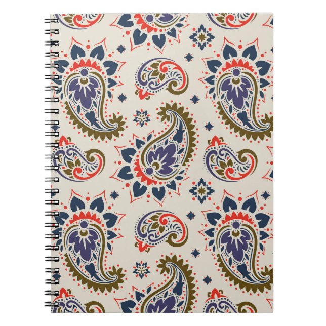 Seamless paisley pattern notebook (Front)