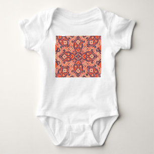 Seamless paisley: vintage pattern design. baby bodysuit
