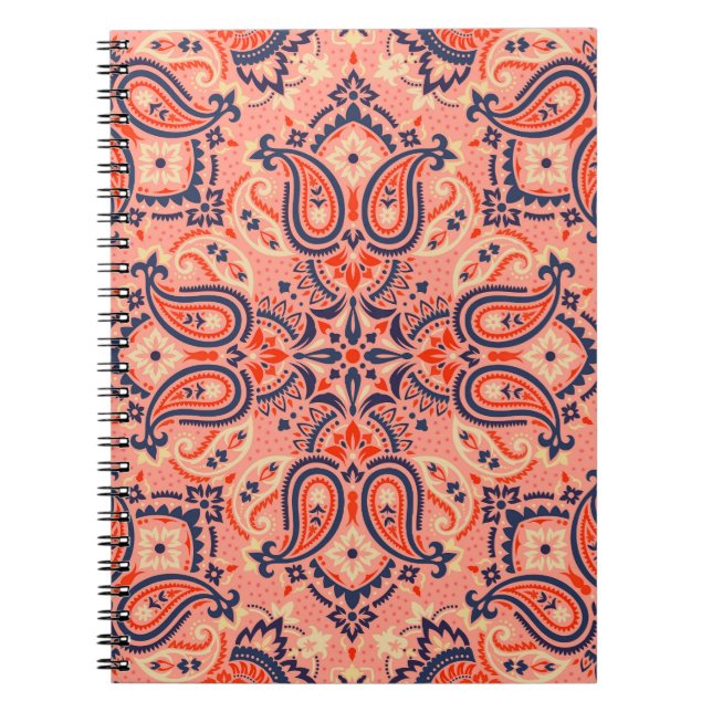 Seamless paisley: vintage pattern design. notebook (Front)