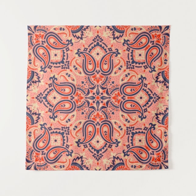 Seamless paisley: vintage pattern design. tapestry (Front)