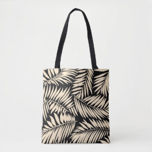 Seamless Palm Leaf Pattern in  Tote Bag