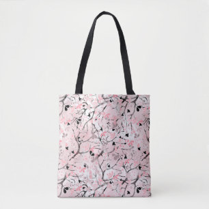 Seamless pastel floral flowers pink blush leaves t tote bag