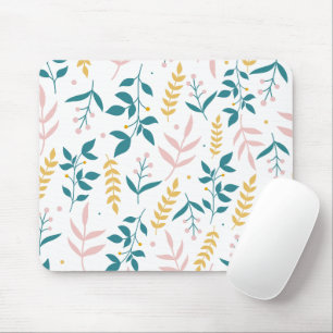 Seamless Pastel Flowers Mouse Pad