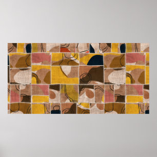 Seamless patchwork collage mix quilt pattern print