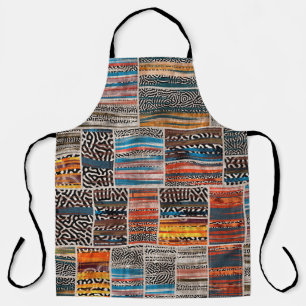 Seamless patchwork collage mix quilt pattern print apron