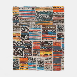 Seamless patchwork collage mix quilt pattern print fleece blanket