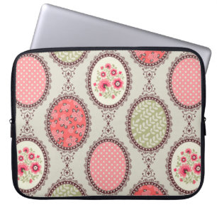 Seamless Patchwork floral vintage pattern. Vintage Laptop Sleeve