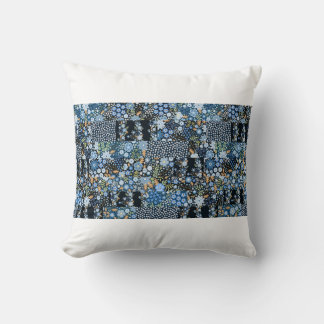 Seamless patchwork pattern from different fabrics  cushion