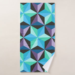 Seamless patchwork pattern with stars. Abstract ge Bath Towel
