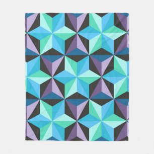 Seamless patchwork pattern with stars. Abstract ge Fleece Blanket
