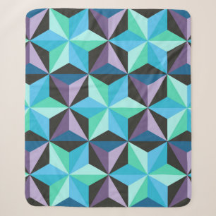 Seamless patchwork pattern with stars. Abstract ge Sherpa Blanket
