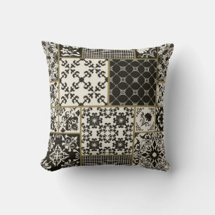 Seamless patchwork tile with Islam, Arabic, Indian Cushion