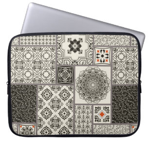 Seamless patchwork tile with Islam, Arabic, Indian Laptop Sleeve
