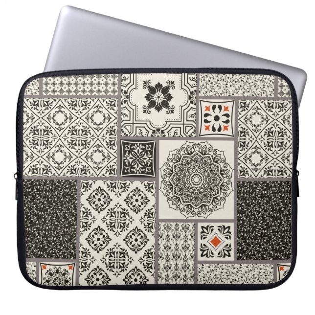 Seamless patchwork tile with Islam, Arabic, Indian Laptop Sleeve (Front)
