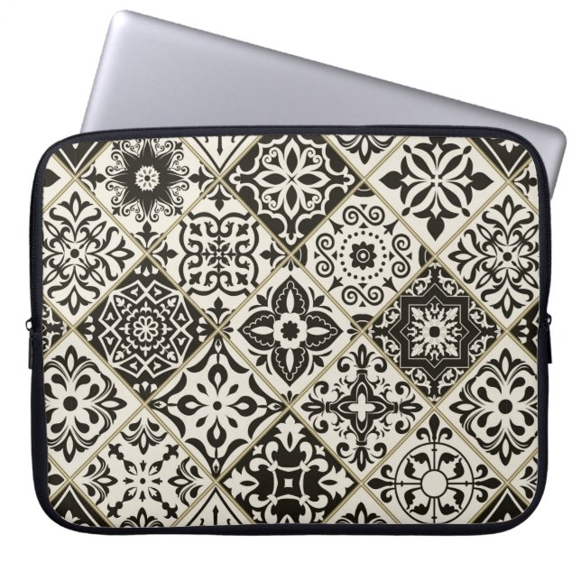 Seamless patchwork tile with Islam, Arabic, Indian Laptop Sleeve (Front)