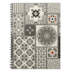 Seamless patchwork tile with Islam, Arabic, Indian Notebook